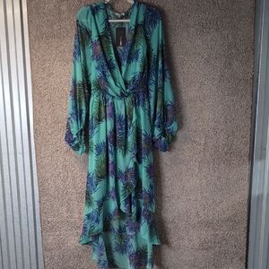 Floral Maxi Dress with Long Sleeves